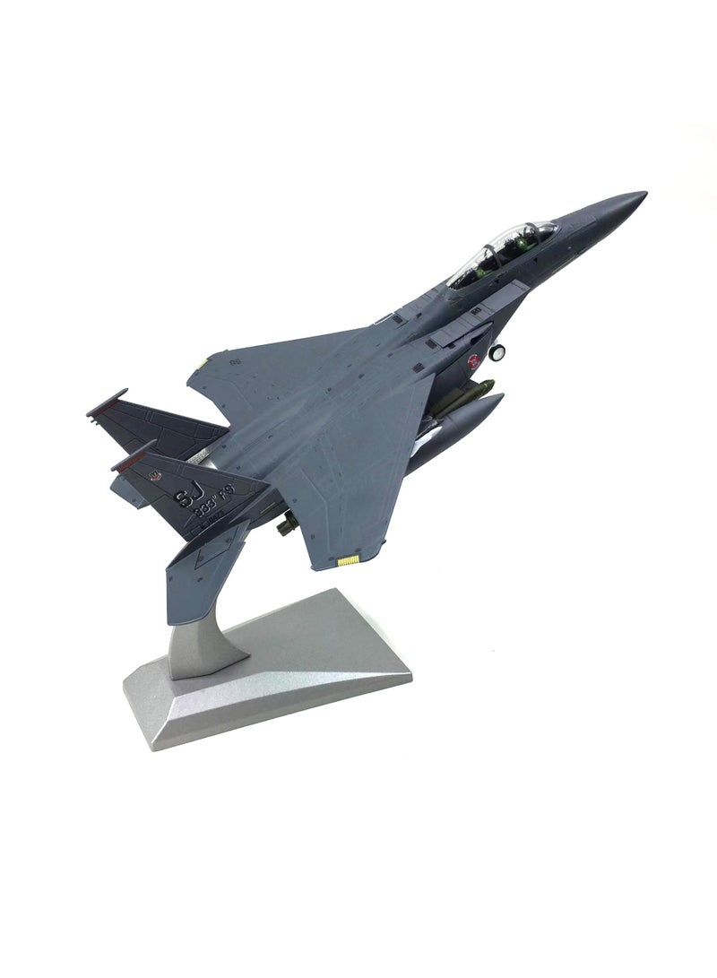 1:100 Alloy Diecast Plane Airplane Model, SU-27 F4-C F-14 F15-C F15-E Simulated Metal Model, Airplane Model Comes with Stand Accessories for Decoration and Gift,F15e2 - Image 3